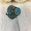 Oversized Afghan Stone Ring: Ethnic Tribal Boho Statement Jewelry