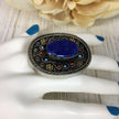 Vintage Afghan Lapis Lazuli Statement Ring - Adjustable Handmade Gemstone Jewelry for Engagement or Festival