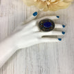 Vintage Afghan Lapis Lazuli Statement Ring - Adjustable Handmade Gemstone Jewelry for Engagement or Festival