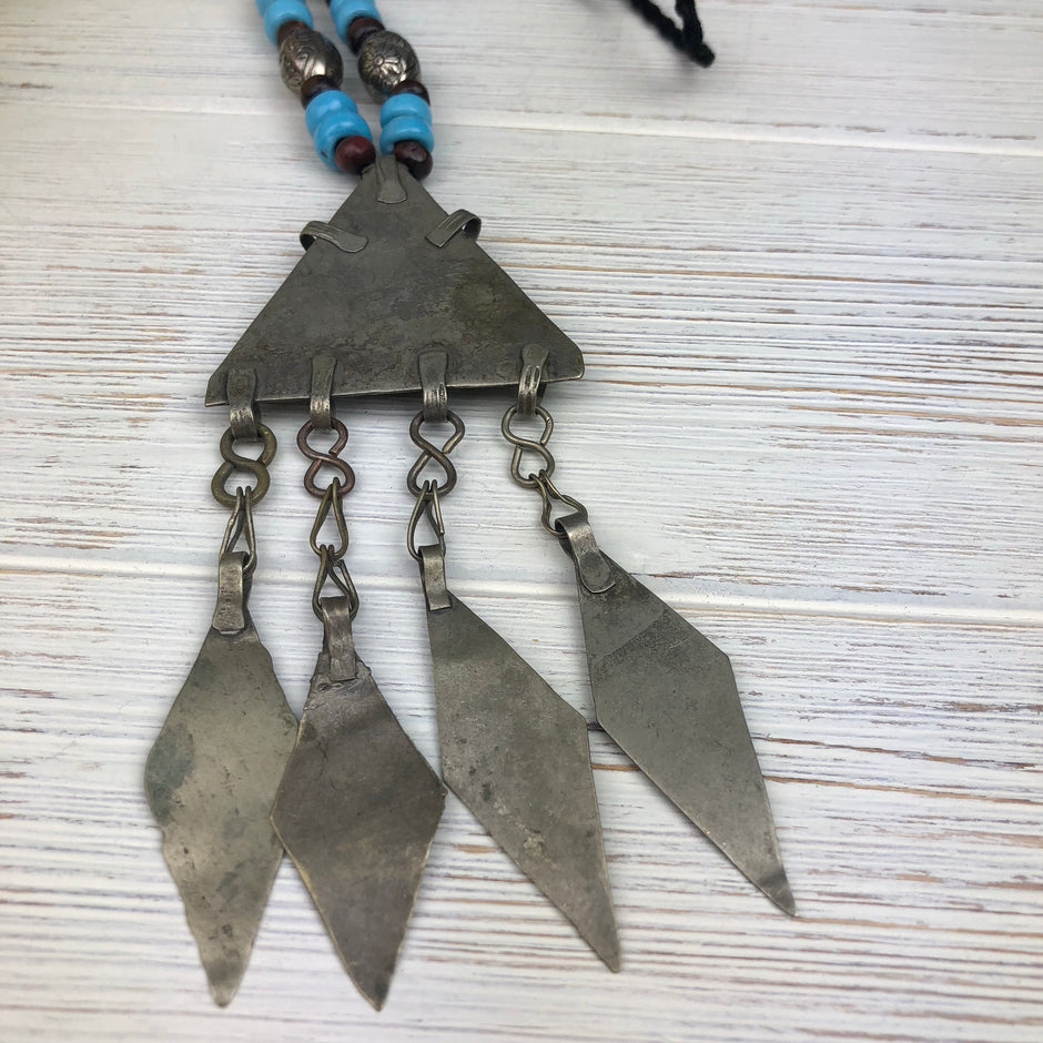 Vintage Afghan Kuchi Necklace: Ethnic Tribal Nomad Boho Gypsy Statement Jewelry Handmade