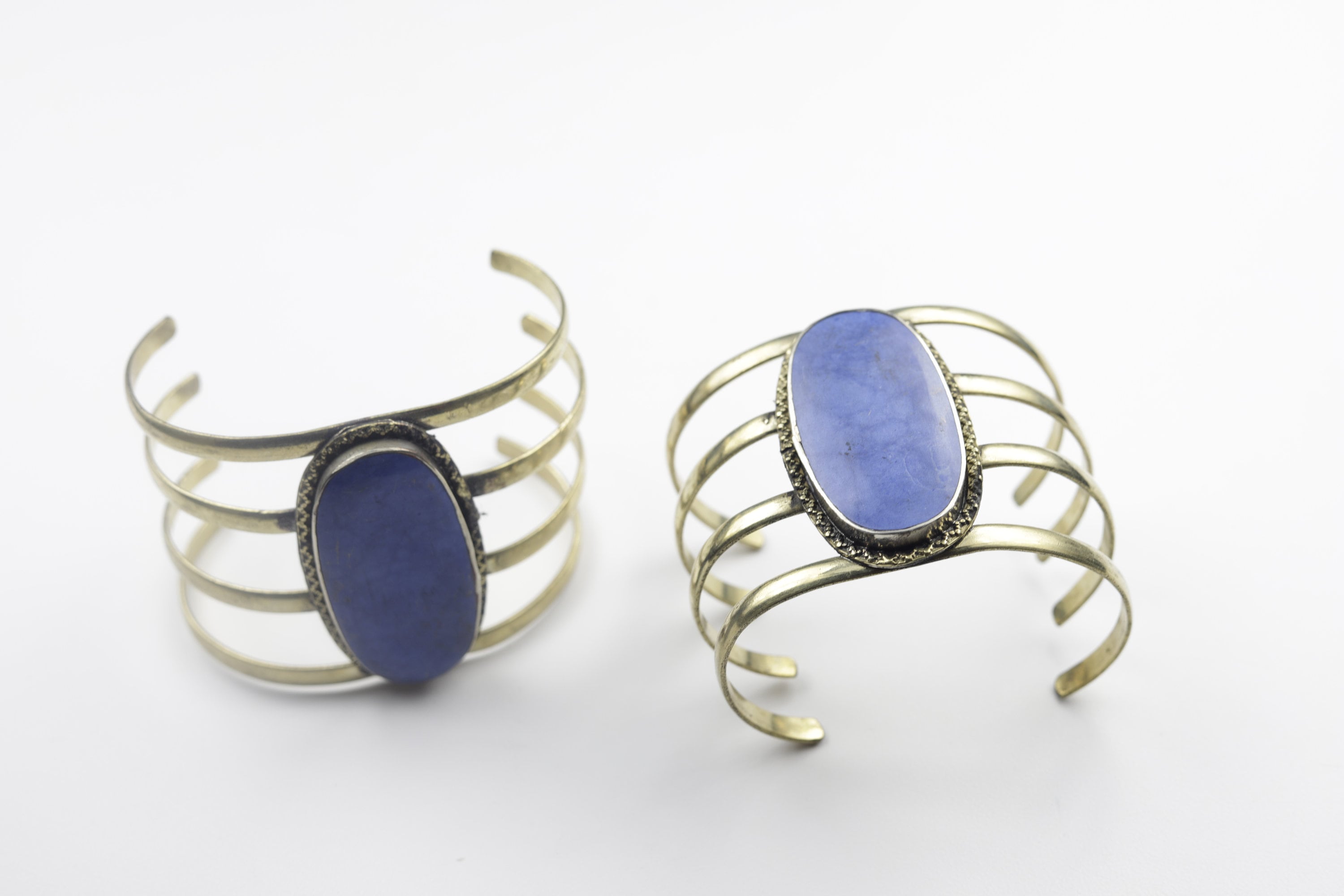 Vintage Style Kuchi Cuff Bracelet Set: Afghan Boho Jewelry
