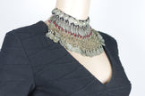 Vintage-Inspired Tuareg Kuchi Choker: Tribal Afghani Boho Belly Dance Necklace - Ethnic Statement Jewelry