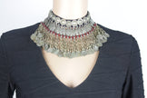 Vintage-Inspired Tuareg Kuchi Choker: Tribal Afghani Boho Belly Dance Necklace - Ethnic Statement Jewelry