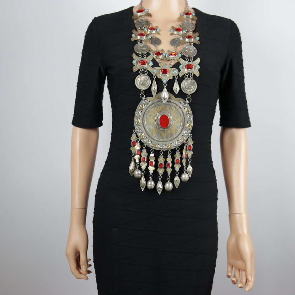 Vintage Turkmen Afghan Tribal Coin Necklace