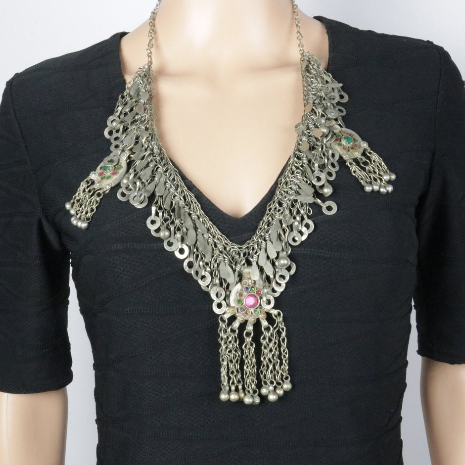 Vintage Afghan  Statement Necklace