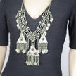 Vintage Afghan Kuchi Choker: Bohemian Tribal Statement Necklace with Aqeeq for Belly Dancing