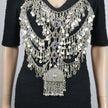 Multilayered Necklace with Stones
