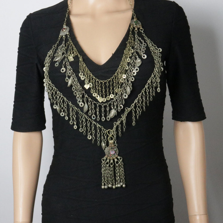 Bohemian Afghan Statement Necklace
