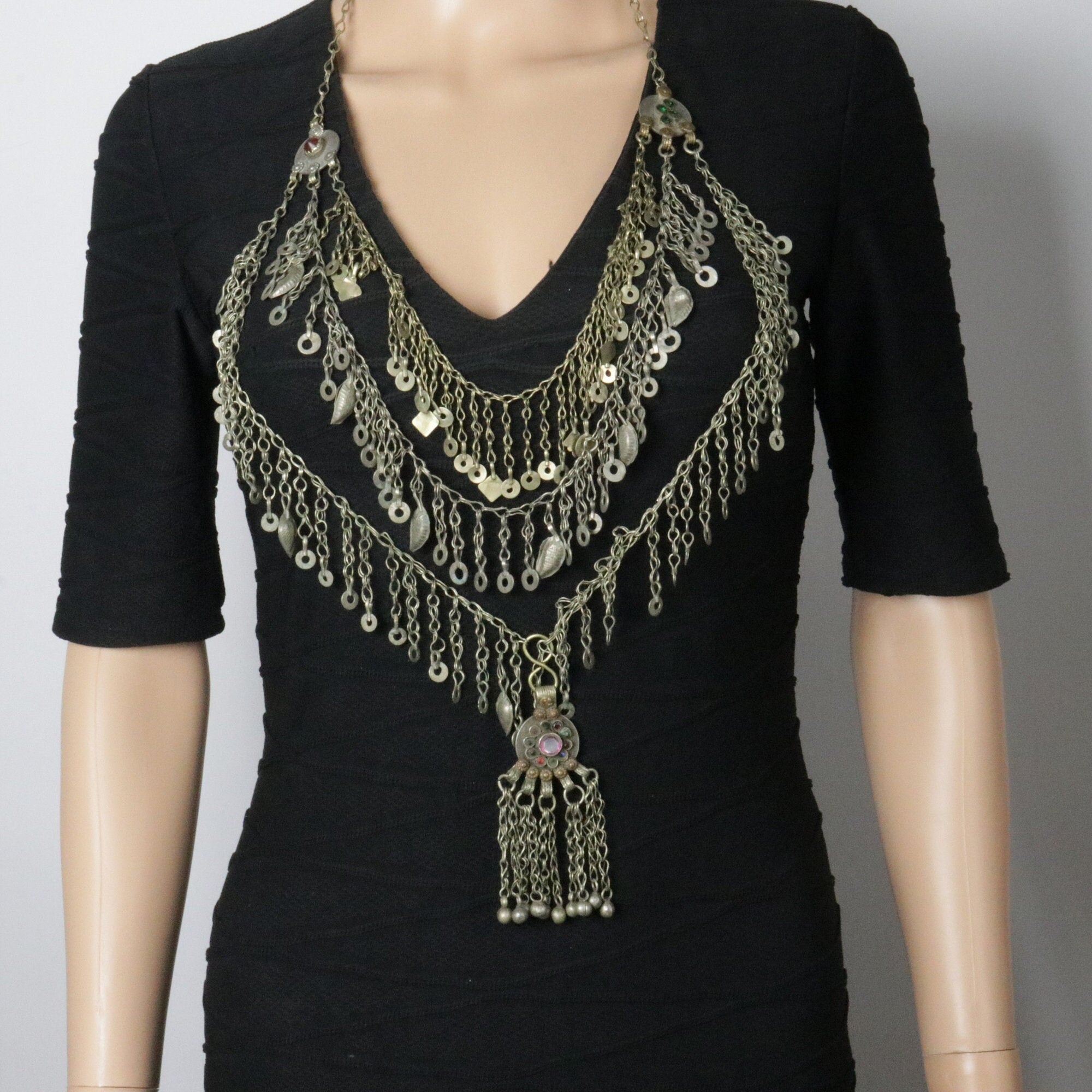 Bohemian Afghan Statement Necklace