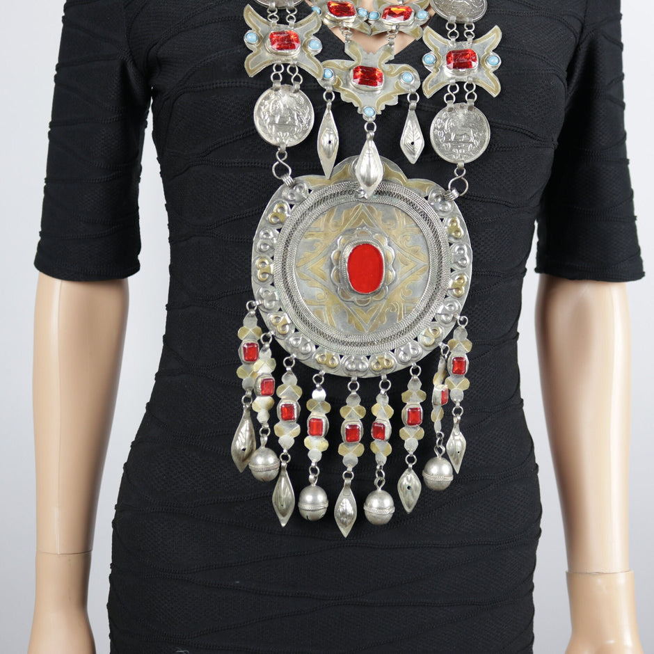 Vintage Turkmen Afghan Tribal Coin Necklace