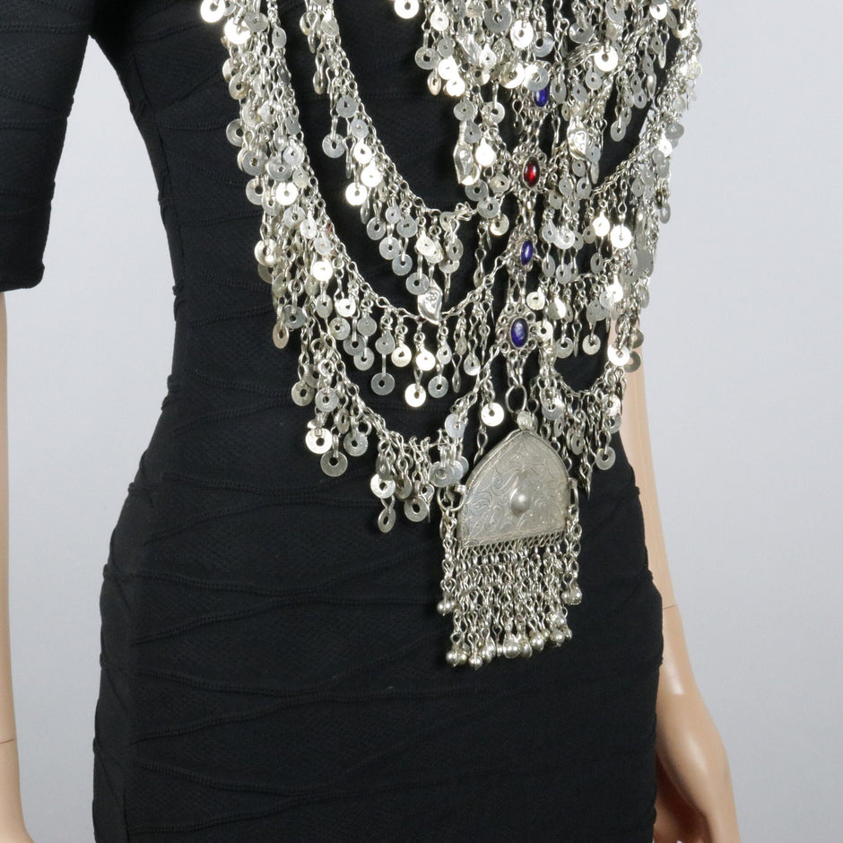 Multilayered Necklace with Stones