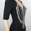 Vintage Afghan Aqeeq Statement Body Necklace - Bohemian Turkman Tribal Jewelry for Belly Dance
