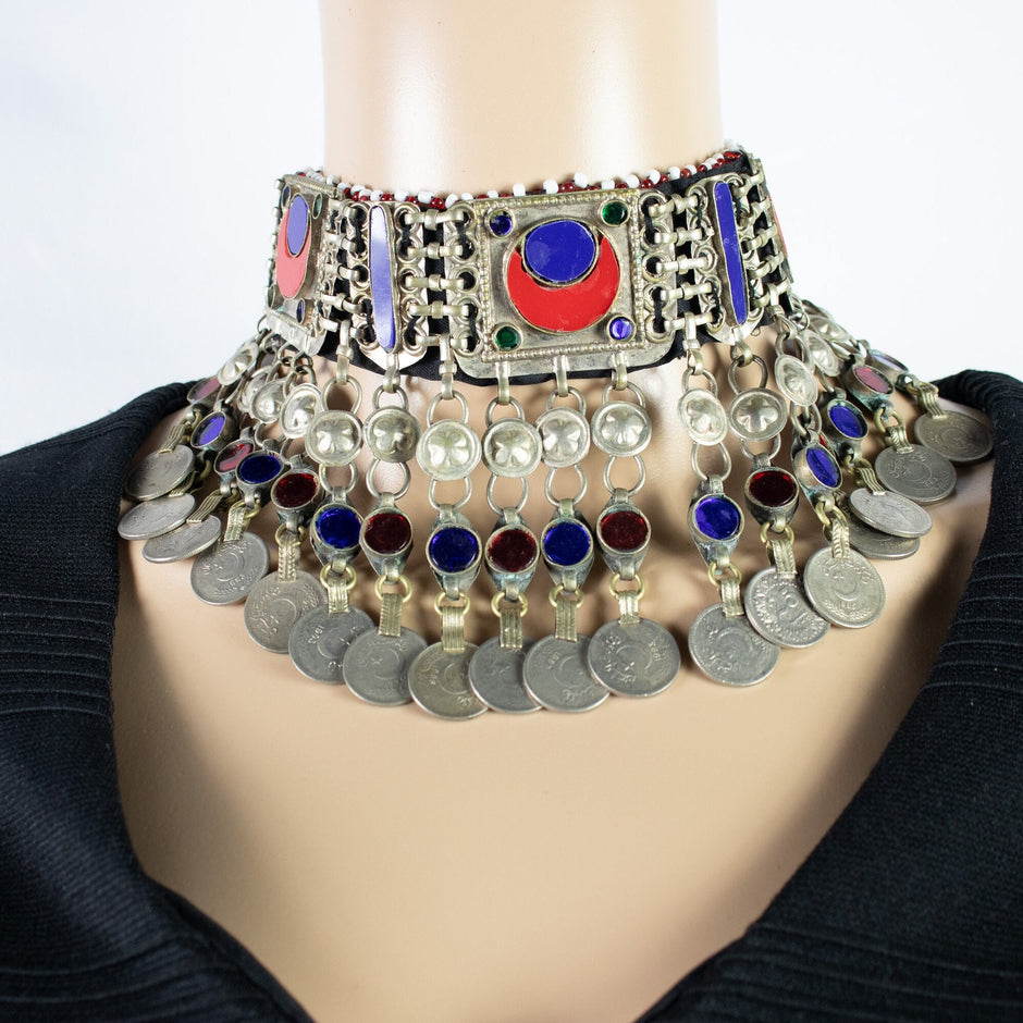 Vintage Afghan Choker Necklace