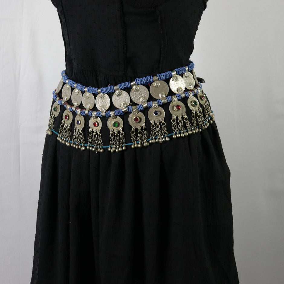 Vintage Afghan Kuchi Coins Belt Large