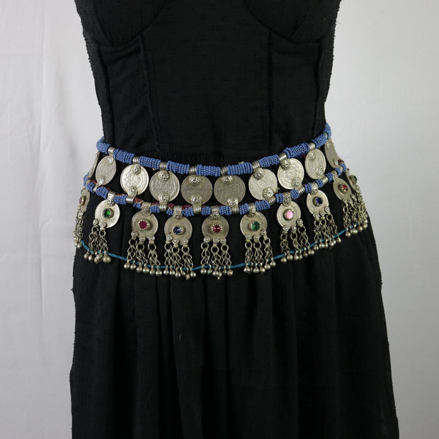 Vintage Afghan Kuchi Coins Belt Large