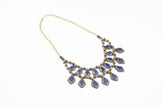 Vintage Afghan Lapis Lazuli Necklace: Kuchi Boho Statement Jewelry