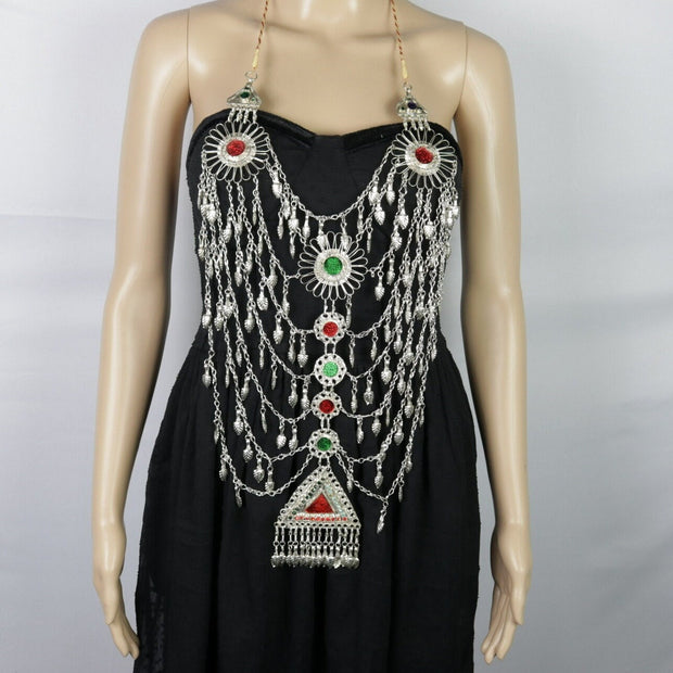 Vintage Afghani Tribal Bib Necklace