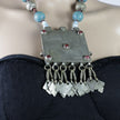 Vintage Afghan Kuchi Choker Statement Necklace - Bohemian Aqeeq Tribal Jewelry - Ethnic Belly Dance Accessory