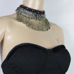 Vintage Afghan Kuchi Tribal Choker: Silver Tassel Necklace - Bohemian Ethnic Statement Jewelry