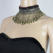 Vintage Afghan Kuchi Tribal Choker: Silver Tassel Necklace - Bohemian Ethnic Statement Jewelry