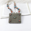 Vintage Afghan Kuchi Choker: Bohemian Statement Necklace with Aqeeq Stone - Ethnic Tribal Jewelry