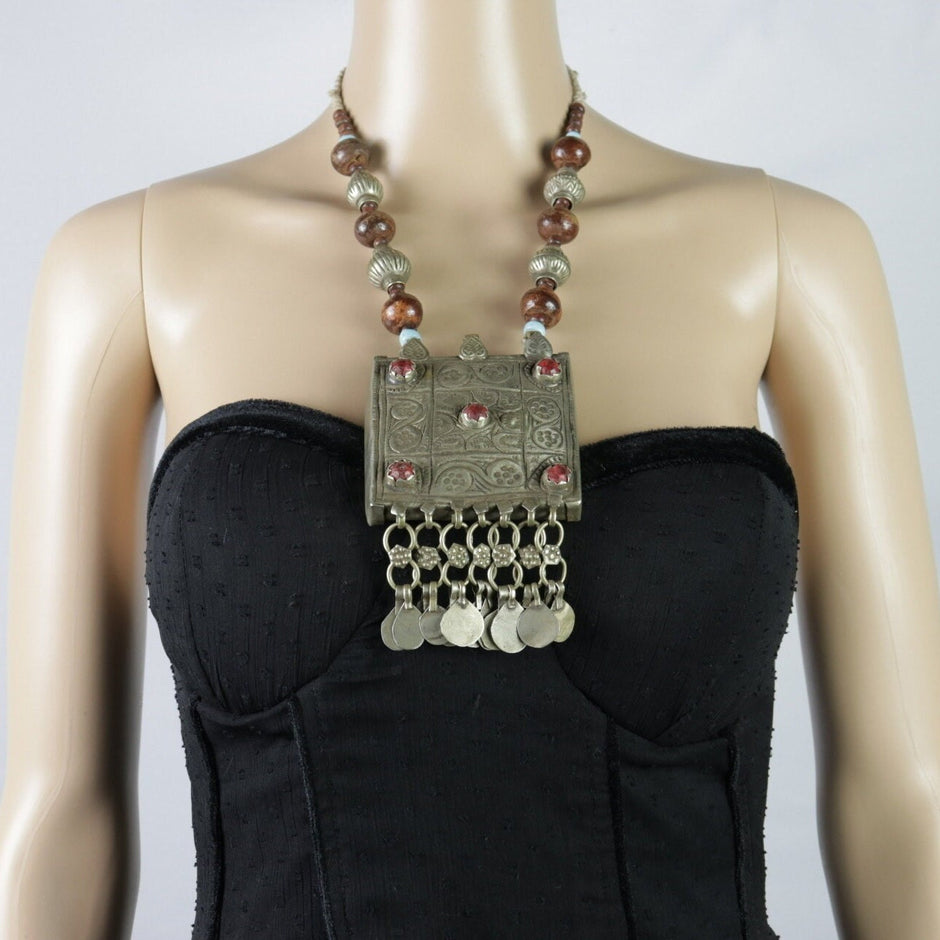 Vintage Kuchi Choker Necklace: Afghan Tribal Jewelry