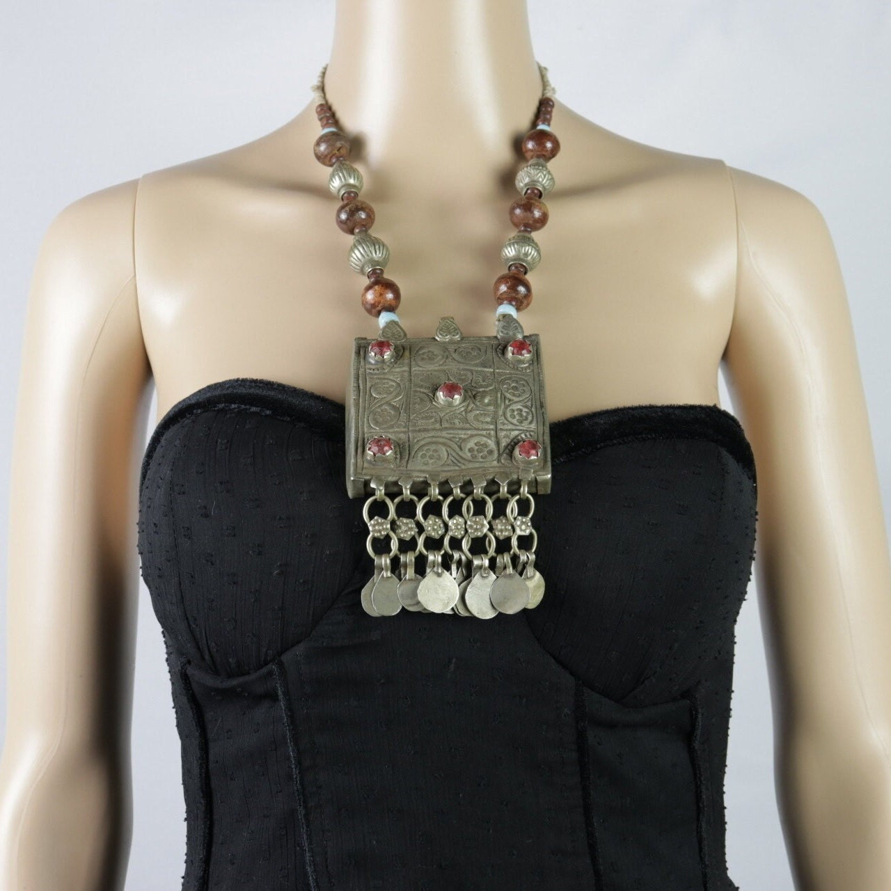 Vintage Kuchi Choker Necklace: Afghan Tribal Jewelry