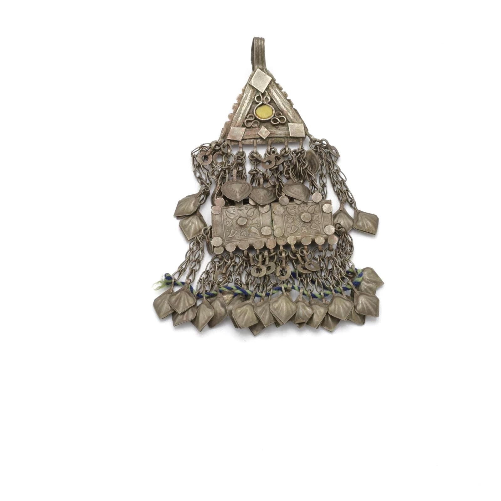 Vintage Afghan Kuchi Tribal Hair Pendants - Handmade Jewelry Headpieces for Belly Dance & Stage Performances