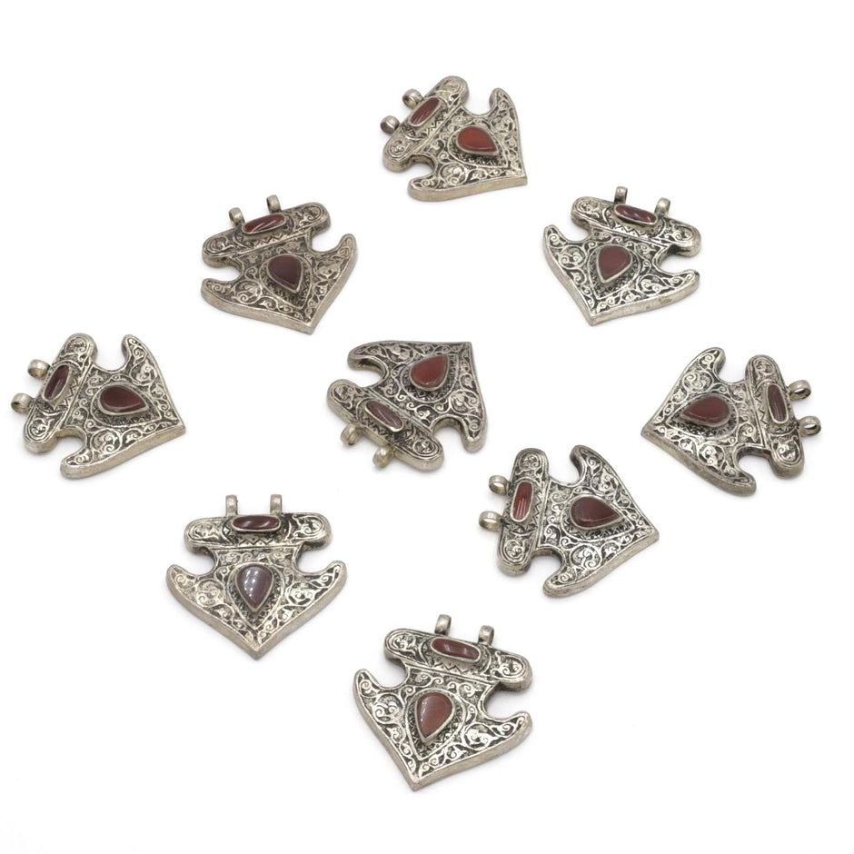 Vintage Afghan Kuchi Tribal Pendants: Handmade Jewelry for Belly Dance, Stage & Statement Necklaces