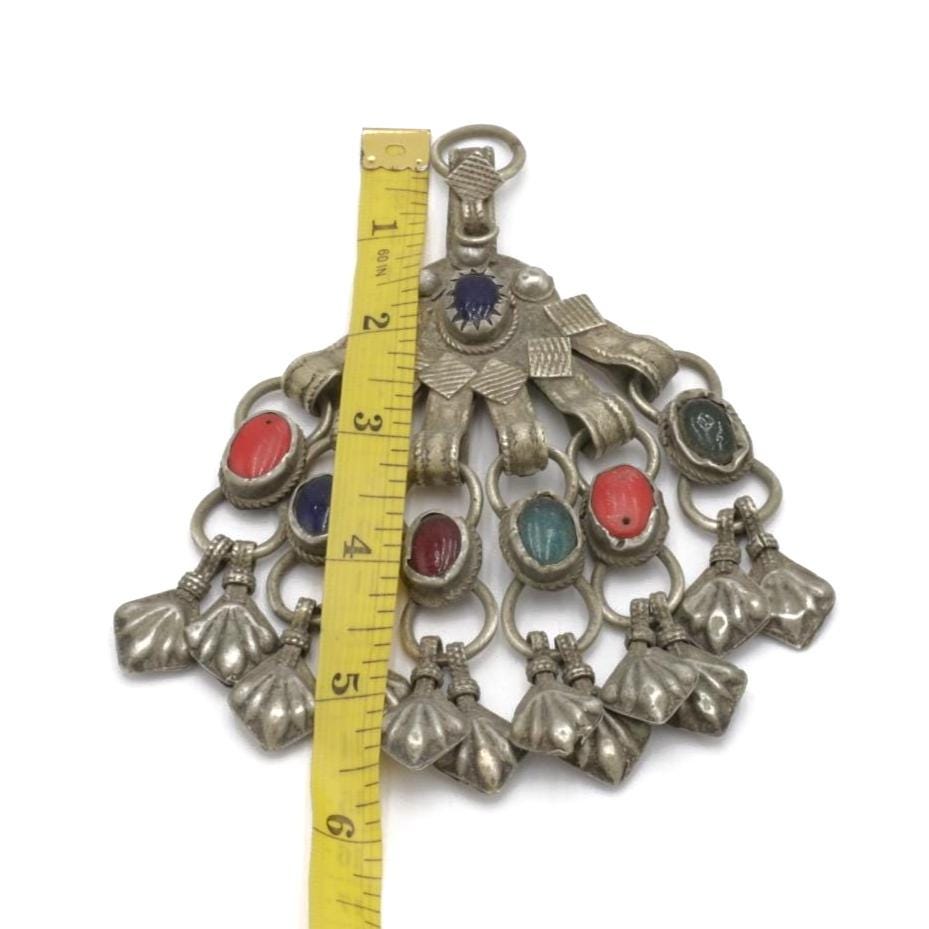 Vintage Afghan Kuchi Tribal Pendants - Handmade Belly Dance Jewelry for Stage & Statement Pieces