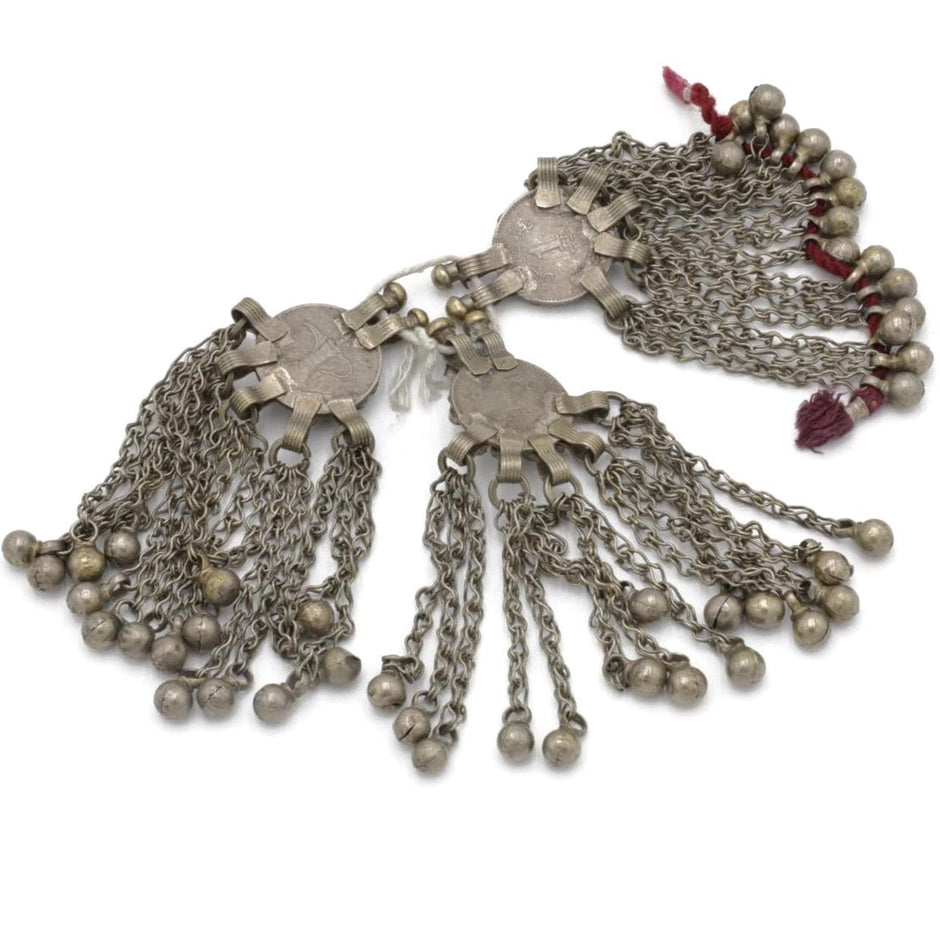 Vintage Afghani Coin Pendants for Necklaces, Belly Dance Jewelry & Tribal Accessories (Set of 3)