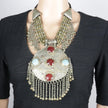 Vintage Afghan Kuchi Choker: Bohemian Statement Necklace with Aqeeq Pendant - Ethnic Tribal Jewelry
