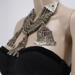 Vintage Afghan Tribal Multilayer Beaded Necklace with 3 Pendants