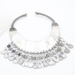 Vintage Banjara Kuchi Neckring: Large Ethnic Tribal Choker for Saree, Afghan-inspired coins Jewelry