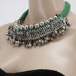 Bohemian Afghan Choker Necklace with Dangle Bells – Ethnic Tribal Kuchi Gypsy Belly Dance Jewelry