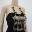 Vintage Afghan Kuchi Statement Necklace - Large Tribal Pendant Jewelry - Handmade Ethnic Adornment