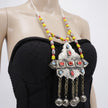 Vintage Pakistani Beaded Bells Necklace - Handmade Afghan Tribal Jewelry for Belly Dancing