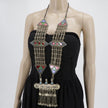 Vintage Afghan Kuchi Large Pendant Statement Necklace - Tribal Hazara Handmade Jewelry
