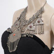 Vintage Kashmiri Tribal Necklace – Handcrafted Central Asian Jewelry, Glass Stones, Tassels