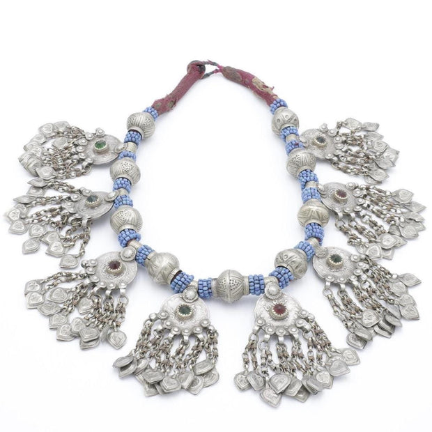 Vintage Afghan Coins Statement Necklace
