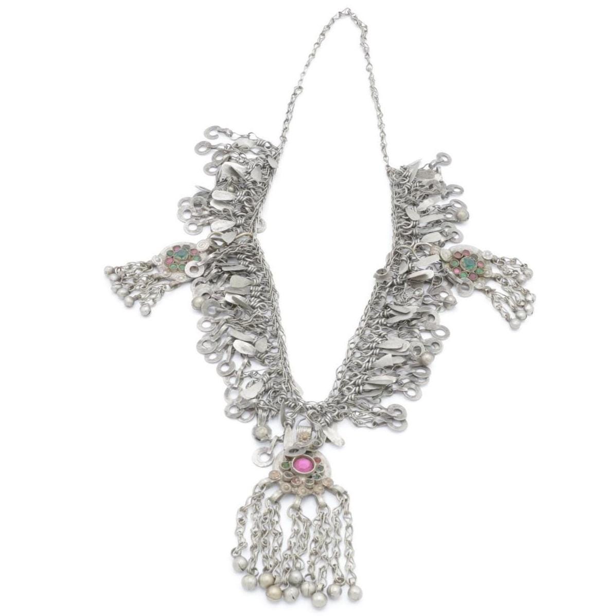 Vintage Afghan  Statement Necklace