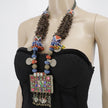 Vintage Kuchi Statement Necklace: Large Ethnic Tribal Choker with Cloves for Belly Dance