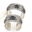 Bohemian Afghan Kuchi Cuff Bracelet Set: Adjustable Aqeeq Tribal Jewelry