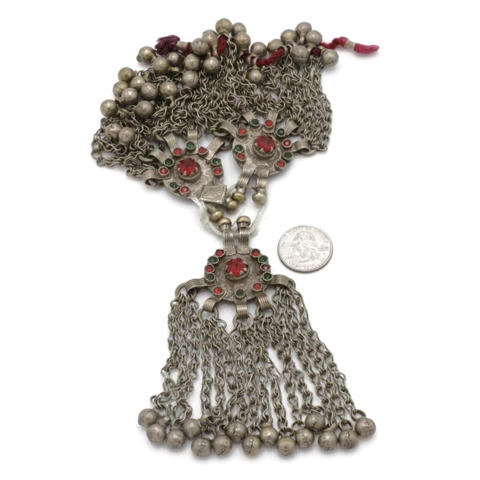 Vintage Afghani Coin Pendants for Necklaces, Belly Dance Jewelry & Tribal Accessories (Set of 3)