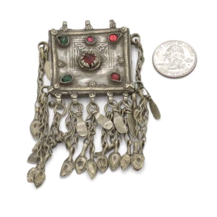 Vintage Afghan Kuchi Tribal Pendants: Handmade Belly Dance & Statement Jewelry - Antique Ethnic Necklaces