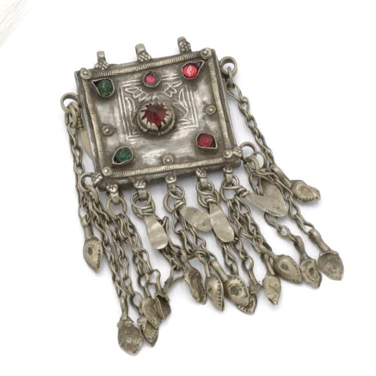 Vintage Afghan Kuchi Tribal Pendants: Handmade Belly Dance & Statement Jewelry - Antique Ethnic Necklaces