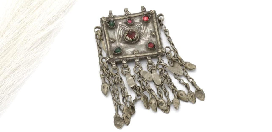 Vintage Afghan Kuchi Tribal Pendants: Handmade Belly Dance & Statement Jewelry - Antique Ethnic Necklaces