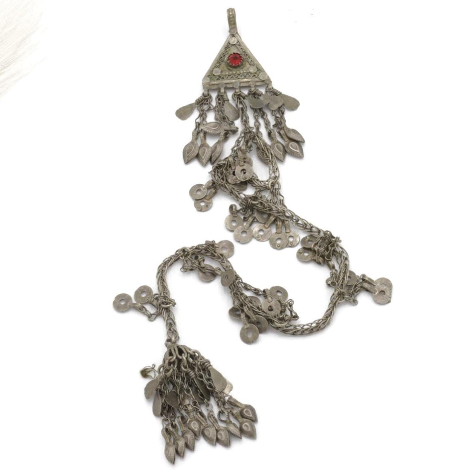 Vintage Kuchi Tribal Hair Pendants - Handmade Afghan Jewelry for Belly Dance & Statement Pieces
