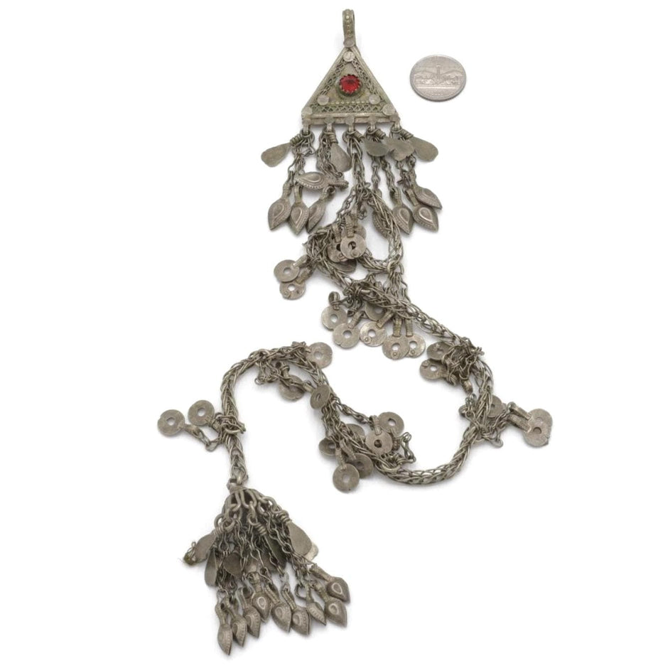 Vintage Kuchi Tribal Hair Pendants - Handmade Afghan Jewelry for Belly Dance & Statement Pieces