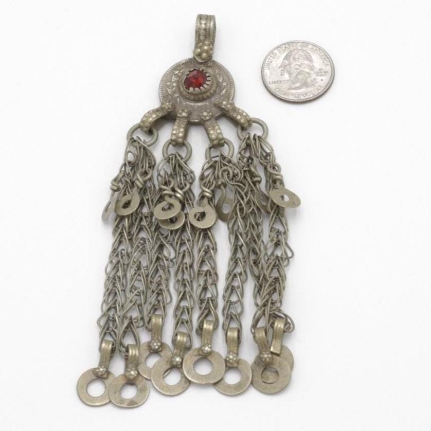Vintage Afghan Kuchi Tribal Pendants: Handmade Belly Dance Jewelry for Statement Necklaces & Stage Wear